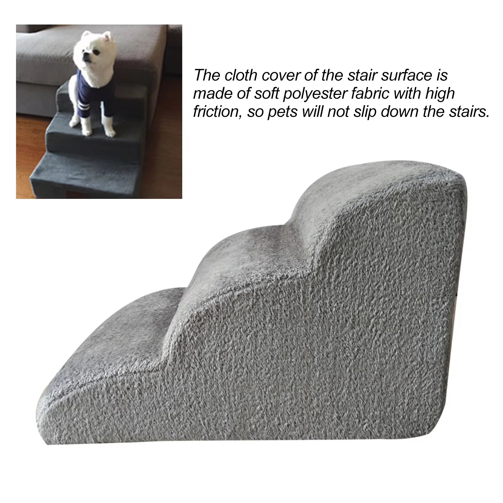 Pet Stairs, Non-Slip, Portable & Washable for Injured or Elderly Pets