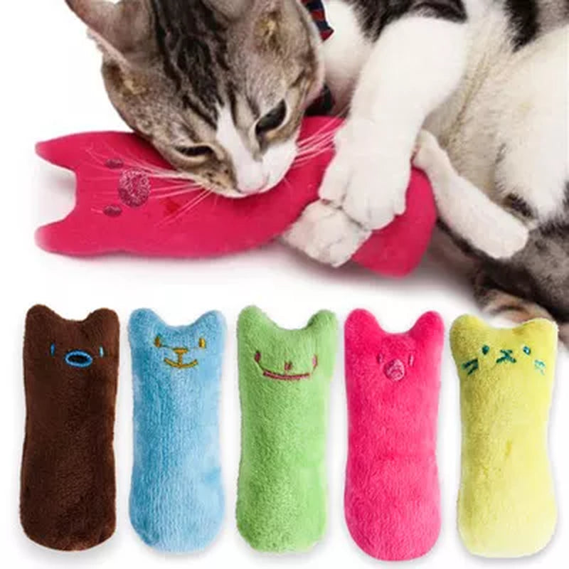 Green Plush Interactive Catnip Toy