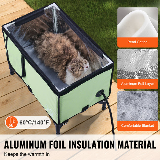 Aluminium Foil Insulation in the Elevated Heated Cat House 