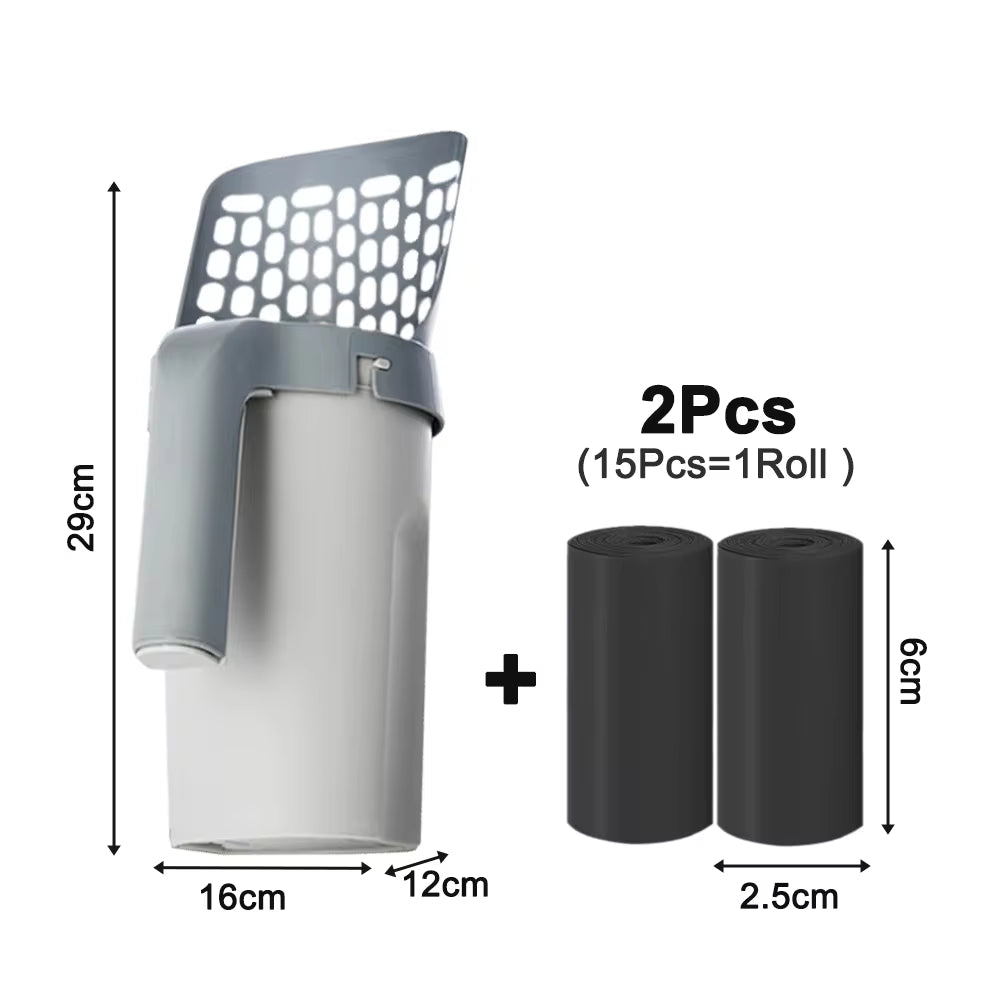 Scoop and 2 Garbage Bags